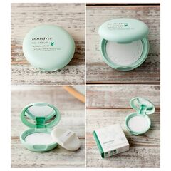 Матирующая бесцветная компактная пудра для лица Innisfree No Sebum Mineral Pact, 8,5 гр, изображение 3
