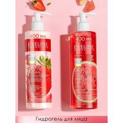 EVELINE 99% NATURAL Увлажняюще-успокаивающий гидрогель для лица и тела 3в1 400 мл, изображение 3