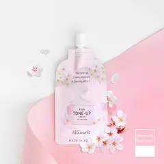 Освежающий крем для лица с экстрактом белых цветов Beausta Pink Tone Up Cream, 15 мл, изображение 5