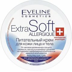EVELINE "Extra soft" Питательный крем для кожи лица и тела для чувствительной кожи 200 мл