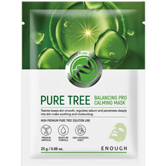 Успокаивающая тканевая маска с чайным деревом ENOUGH Pure tree balancing PRO calming mask, 25 мл