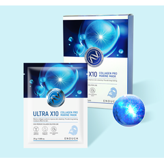 Тканевая маска с морским коллагеном ENOUGH Ultra X10 Collagen PRO marine mask, 25 мл, изображение 3