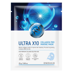 Тканевая маска с морским коллагеном ENOUGH Ultra X10 Collagen PRO marine mask, 25 мл