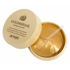 Гидрогелевые патчи для век с муцином улитки и золотом Petitfee Hydro Gel Eye Patch Gold & Snail, 60 шт
