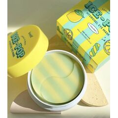 Осветляющие патчи для глаз с экстрактом лимона Petitfee Ice-Pop Lemon & Basil Hydrogel Eye Mask, 60 штук, изображение 3