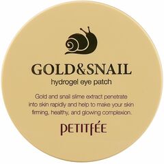 Гидрогелевые патчи для век с муцином улитки и золотом Petitfee Hydro Gel Eye Patch Gold & Snail, 60 шт, изображение 3