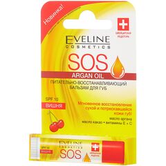 EVELINE Argan OIL SOS бальзам для губ SPF10 ВИШНЯ, изображение 2