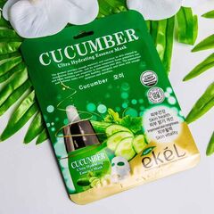 EKEL Тканевая маска для лица CUCUMBER 25 мл, изображение 2