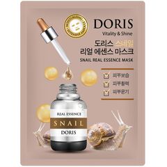 DORIS Тканевая маска для лица с муцином улитки SNAIL REAL ESSENCE 25 мл