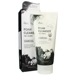 EKEL Пенка для умывания с экстрактом ЧЕРНОГО УГЛЯ 180 мл, изображение 3