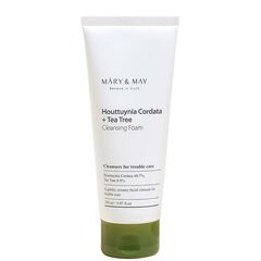 Пенка с хауттюйнией и чайным деревом Mary&May Houttuynia Cordata + Tea Tree Cleansing Foam, 150 мл