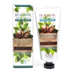BEAUMYR Ультра-увлажняющий крем для рук с муцином улитки 100 мл, изображение 3