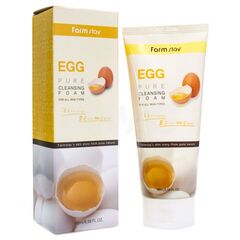 Увлажняющая очищающая пенка для лица с яичным экстрактом FarmStay Egg Pure Cleansing Foam, 180 мл, изображение 3