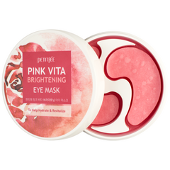 Осветляющие тканевые патчи для глаз с витаминным комплексом Petitfee Pink Vita Brightening Eye Mask, 60 шт