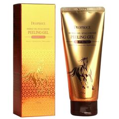 Пилинг-гель с гиалуроновой кислотой и лошадиным жиром Deoproce Horse Oil Hyalurone Peeling Gel, 170 мл, изображение 3