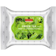 PUREDERM Салфетки для снятия макияжа с экстрактом ЗЕЛЕНОГО ЧАЯ