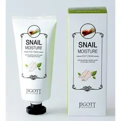 JIGOTT Увлажняющий крем для ног с муцином улитки SNAIL 100 мл, изображение 2
