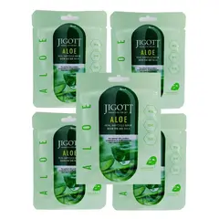 JIGOTT Ампульная тканевая маска для лица ALOE 27 мл, изображение 4