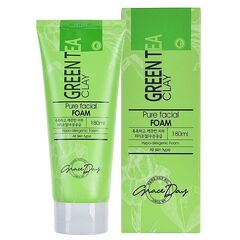 GRACE DAY Пенка для умывания с Зеленой глиной 180 мл, изображение 6