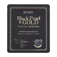 Гидрогелевая маска для лица с черным жемчугом и золотом Petitfee Black Pearl & Gold Hydrogel Mask Pack, 1 шт
