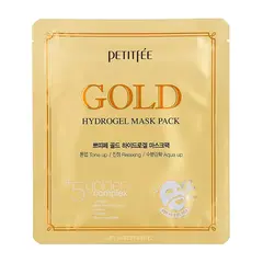 Гидрогелевая маска для лица с золотом и женьшенем Petitfee Gold Hydrogel Mask, 1 уп (5 шт), изображение 2