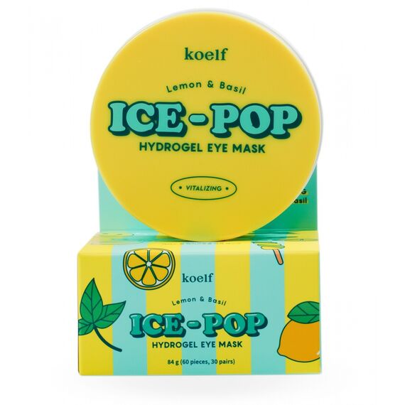 Осветляющие патчи для глаз с экстрактом лимона Petitfee Ice-Pop Lemon & Basil Hydrogel Eye Mask, 60 штук, изображение 5