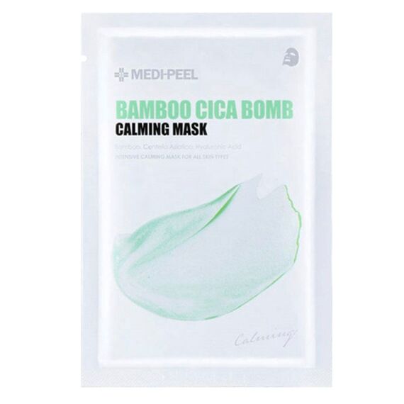 Успокаивающая тканевая маска с центеллой и бамбуком Medi-Peel Bamboo Cica Bomb Calming Mask, 25 мл\10 шт уп