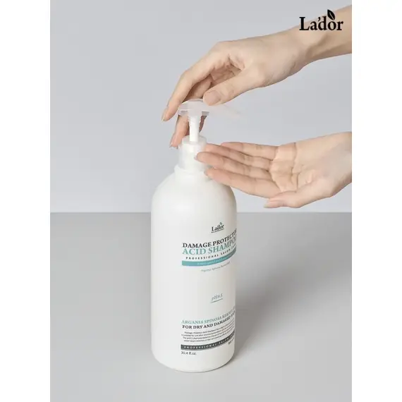 Защитный шампунь для поврежденных волос Lador Damage Protector Acid Shampoo, 900 мл, изображение 4