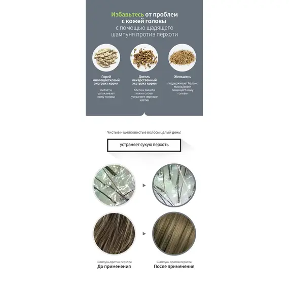 Слабокислотный шампунь против перхоти Lador Anti Dandruff Shampoo, 530 мл, изображение 8