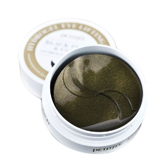 Гидрогелевые патчи для век с чёрным жемчугом и золотом Petitfee Black Pearl & Gold Hydrogel Eye Patch, 60 шт, изображение 2