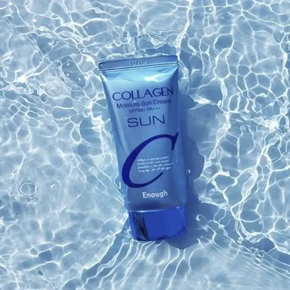 Солнцезащитный крем с коллагеном Enough Collagen Moisture Sun Cream SPF 50+, 50 мл, изображение 2