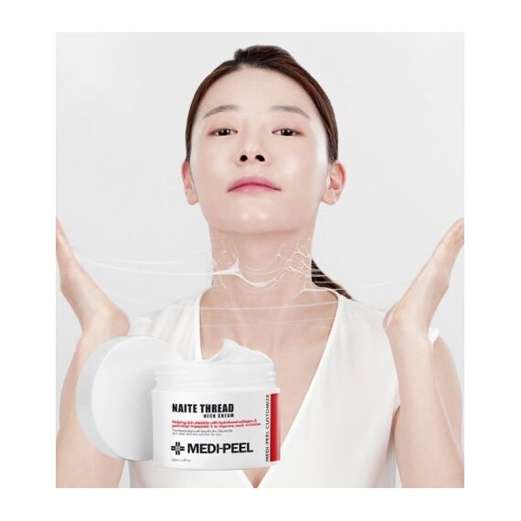 Подтягивающий крем для шеи с пептидным комплексом Medi-Peel Naite Thread Neck Cream, 100 мл, изображение 5