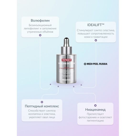Омолаживающая ампульная сыворотка с пептидами Medi-Peel Peptide 9 Volume Bio Tox Ampoule, 100 мл, изображение 7