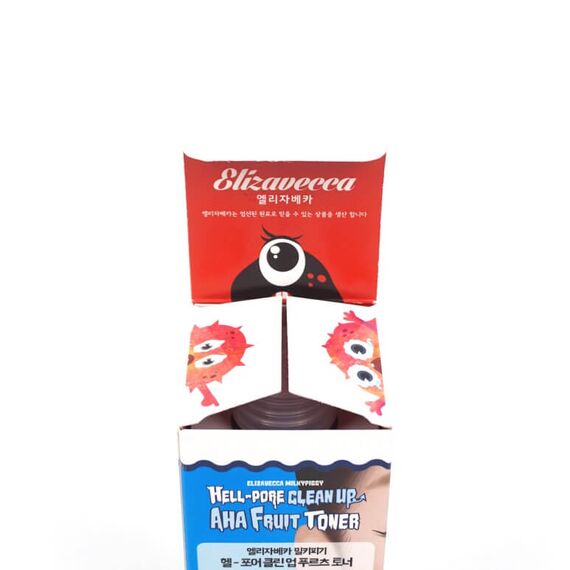Тонер-пилинг с фруктовыми кислотами Elizavecca Hell-Pore Clean Up Aha Fruit Toner, 200 мл, изображение 4