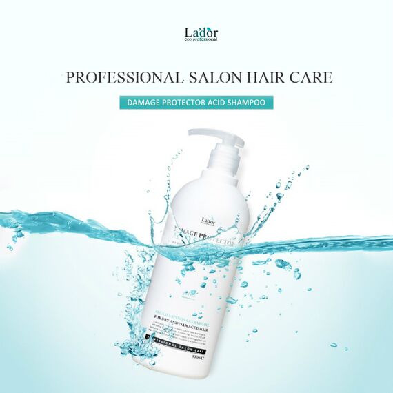 Защитный шампунь для поврежденных волос Lador Damage Protector Acid Shampoo, 900 мл, изображение 8