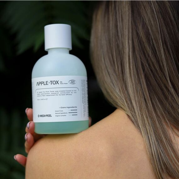 Кислотный тонер с зелеными фруктами для жирной кожи Medi-Peel Dr.Apple-Tox Pore Toner, 500 мл, изображение 7