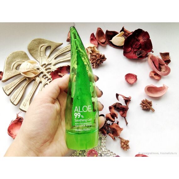 Увлажняющий гель алоэ вера для кожи лица и тела Holika Holika Aloe 99% Soothing Gel, 250 мл, изображение 7