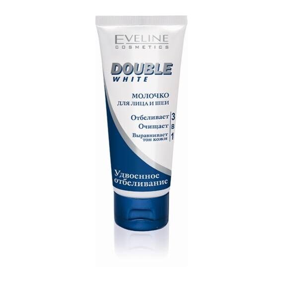 EVELINE "Double white" Молочко для лица и шеи 3в1 200 мл, изображение 2