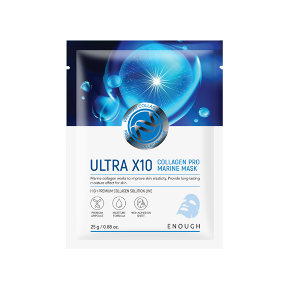 Тканевая маска с морским коллагеном ENOUGH Ultra X10 Collagen PRO marine mask, 25 мл