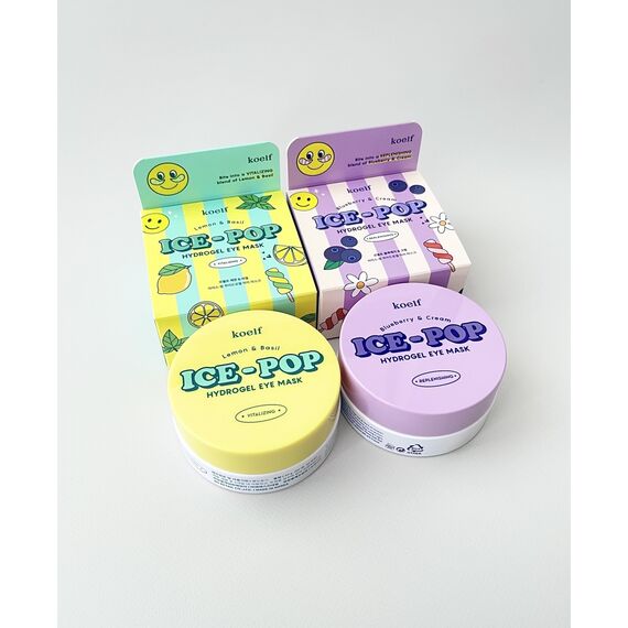 Гидрогелевые патчи с черникой и сливками Petitfee Ice-pop hydrogel eye mask blueberry&cream, 60 штук, изображение 10