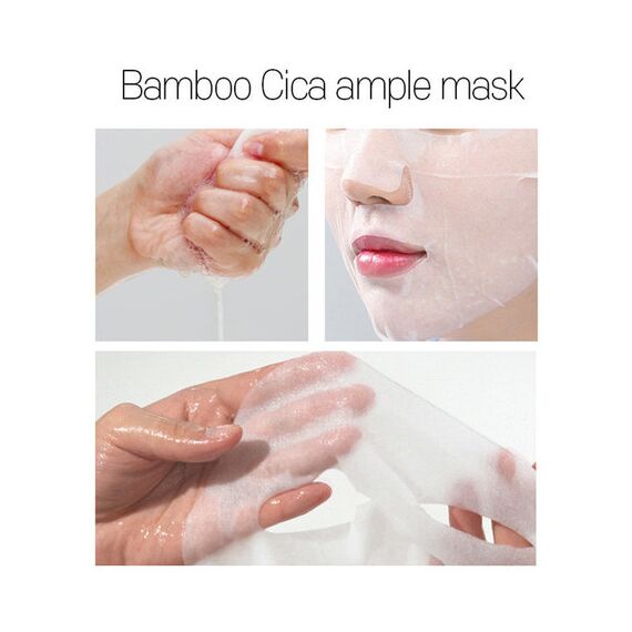 Успокаивающая тканевая маска с центеллой и бамбуком Medi-Peel Bamboo Cica Bomb Calming Mask, 25 мл\10 шт уп, изображение 6