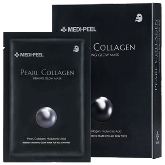 Разглаживающая маска с жемчугом и коллагеном Medi-Peel Pearl Collagen Mask, 25 мл\10 шт в упаковке, изображение 4