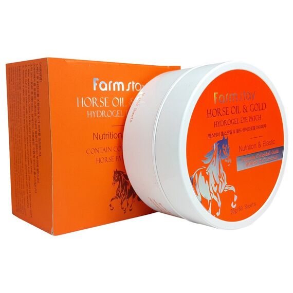 Гидрогелевые патчи с лошадинным маслом и золотом Farmstay Horse Oil & Gold Hydrogel Eye Patch , 60 штук, изображение 8