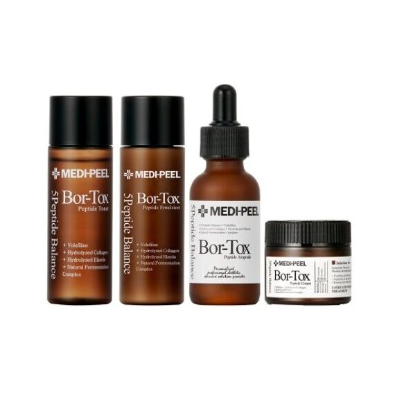 Лифтинг-набор с эффектом ботокса Medi-Peel Bor-Tox 5 Peptide Multi Care Kit, 30 мл+30 мл+30 мл+50 мл, изображение 2