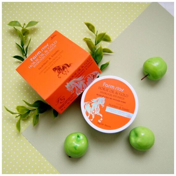 Гидрогелевые патчи с лошадинным маслом и золотом Farmstay Horse Oil & Gold Hydrogel Eye Patch , 60 штук, изображение 6