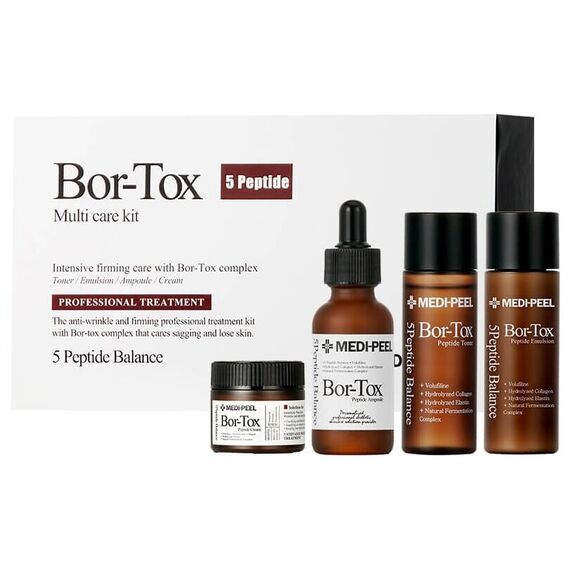 Лифтинг-набор с эффектом ботокса Medi-Peel Bor-Tox 5 Peptide Multi Care Kit, 30 мл+30 мл+30 мл+50 мл