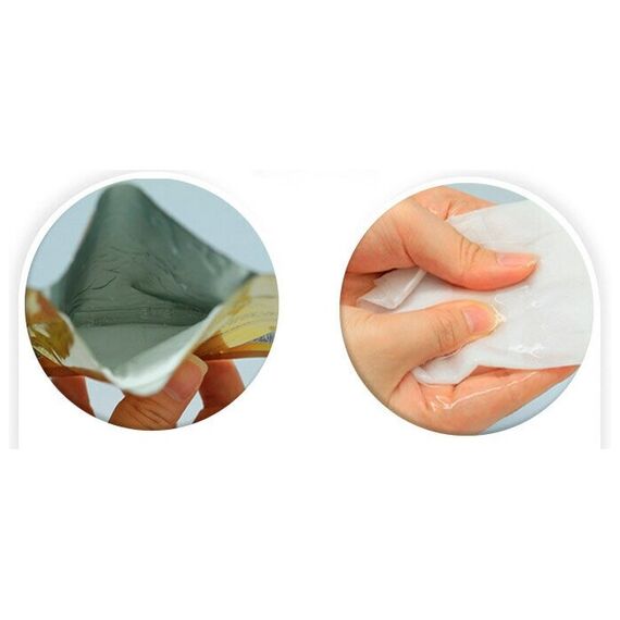 Тканевая маска с золотом и муцином улитки Elizavecca 24K Gold Water Dual Snail Mask, 10 шт\уп, изображение 5