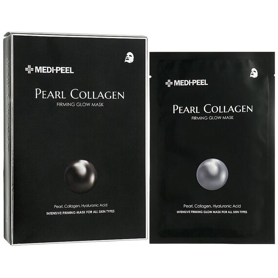 Разглаживающая маска с жемчугом и коллагеном Medi-Peel Pearl Collagen Mask, 25 мл\10 шт в упаковке, изображение 2