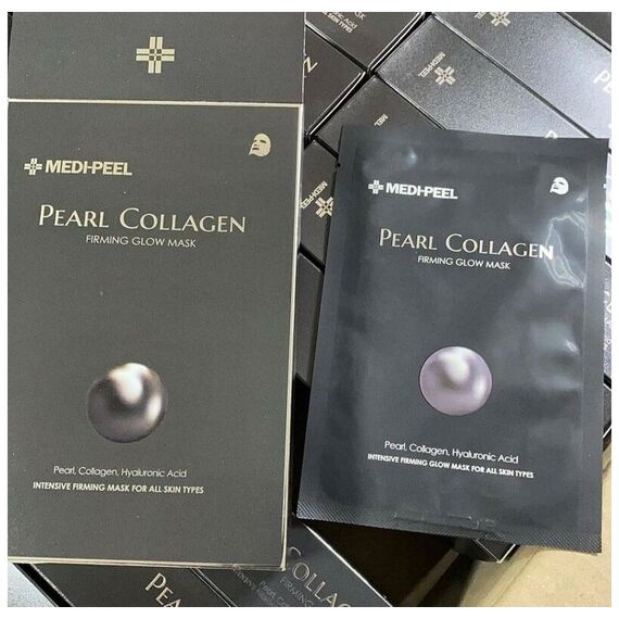 Разглаживающая маска с жемчугом и коллагеном Medi-Peel Pearl Collagen Mask, 25 мл\10 шт в упаковке, изображение 5