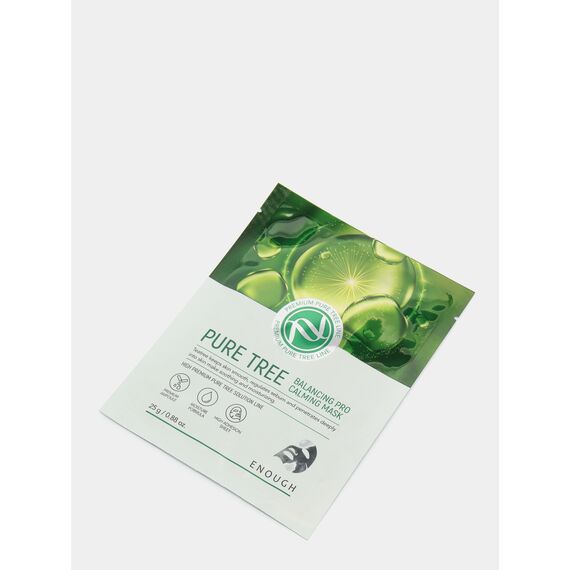 Успокаивающая тканевая маска с чайным деревом ENOUGH Pure tree balancing PRO calming mask, 25 мл, изображение 3